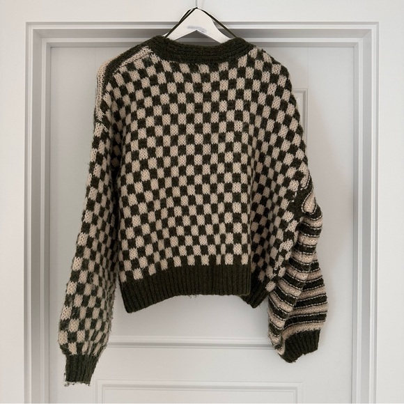 Blu Pepper Black and Cream Patterned Cardigan - Picture 2 of 8